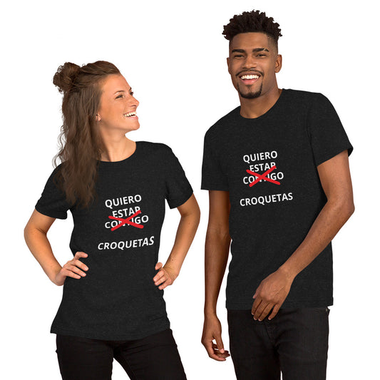 Camiseta modelo croquetas